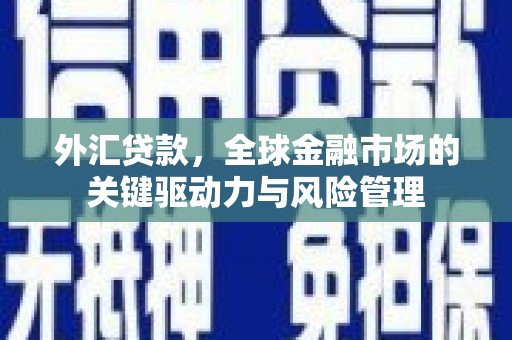 开江外汇贷款，全球金融市场的关键驱动力与风险管理