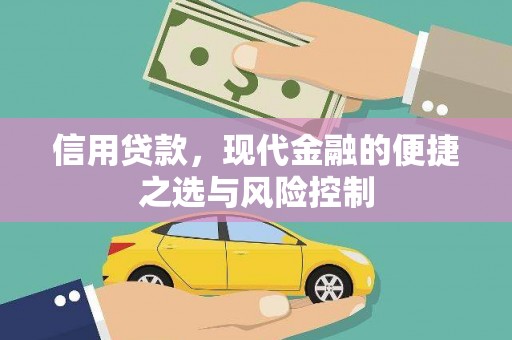 开江信用贷款，现代金融的便捷之选与风险控制