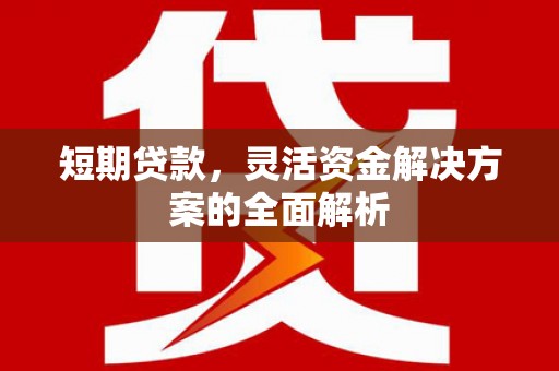 开江短期贷款，灵活资金解决方案的全面解析