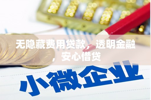开江无隐藏费用贷款，透明金融，安心借贷