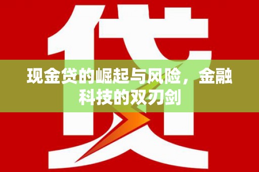 开江现金贷的崛起与风险，金融科技的双刃剑
